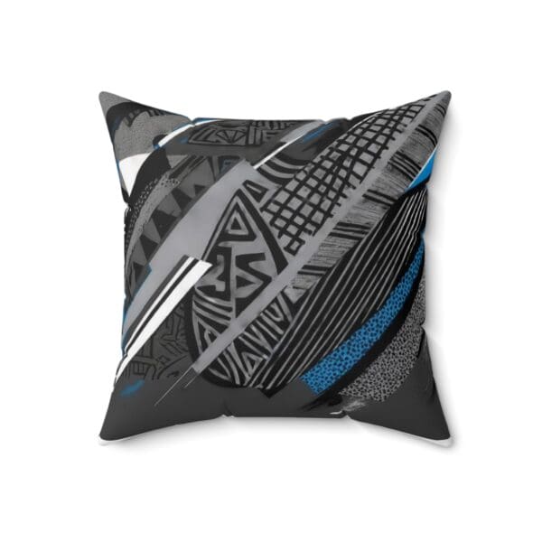 Modern Geometric Throw Pillow for Home Decor | Abstract Black and Blue Design "Make a Statement, One Pillow at a Time. - Image 8
