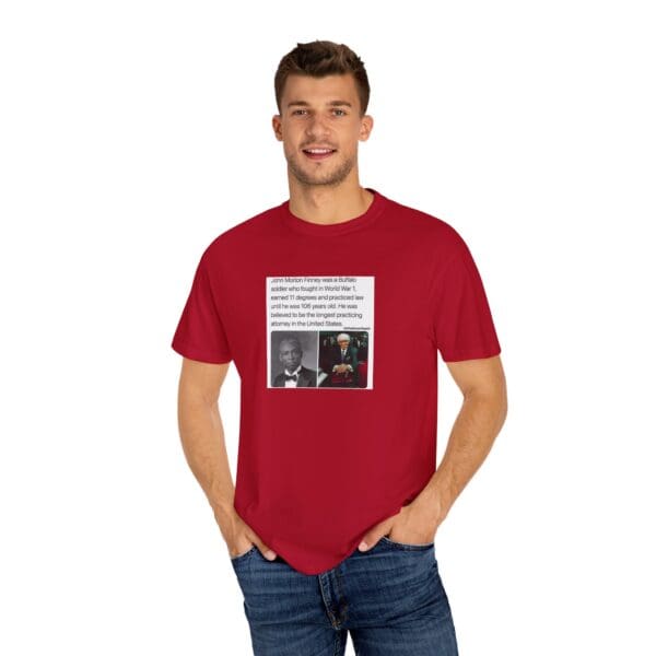 Unisex Garment-Dyed T-shirt "John Morton-Finney: Eleven Degrees, One Unbreakable Spirit." - Image 68