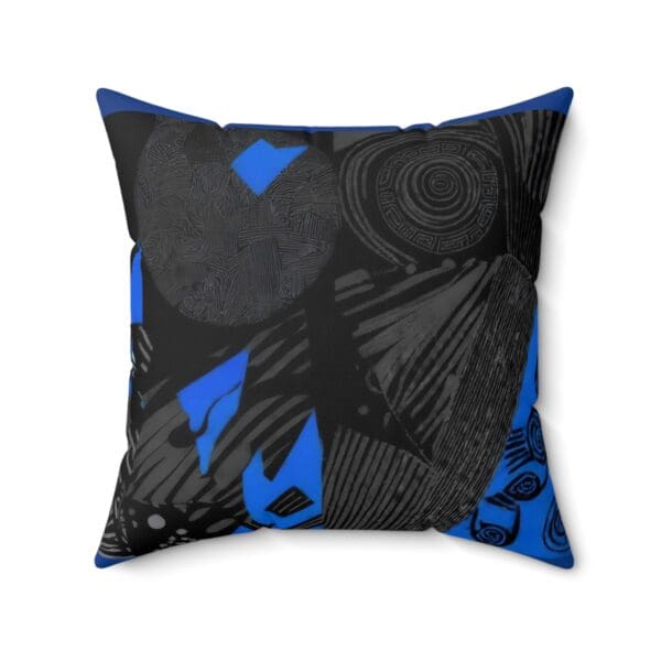 Modern Black & Blue Decorative Pillow - Bold Geometric Design for Home Decor "Perfectly Crafted for Comfort & Style." - Image 11