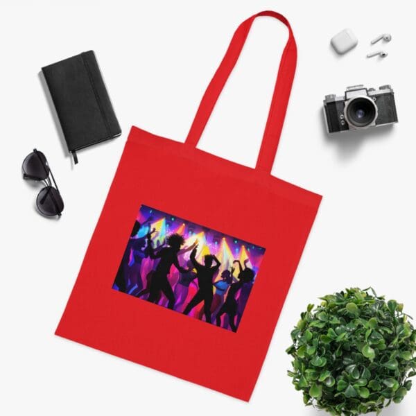 Organic Canvas Tote Bag Vibrant Nightlife Celebration" Canvas Bag - Image 27