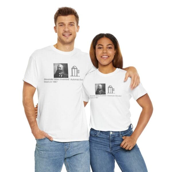 Unisex Heavy Cotton Tee "Alexander Miles: Elevating Innovation, One Step at a Time." - Image 11