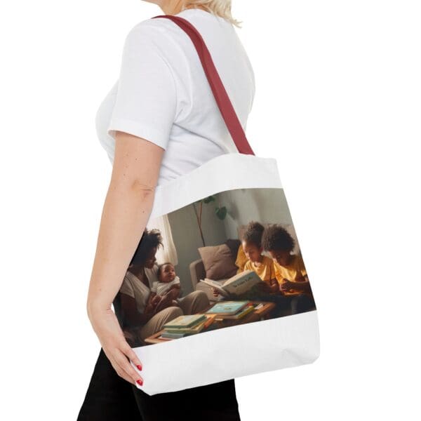Tote Bag (AOP) “She Holds the Future. They Read the Past.” - Image 20