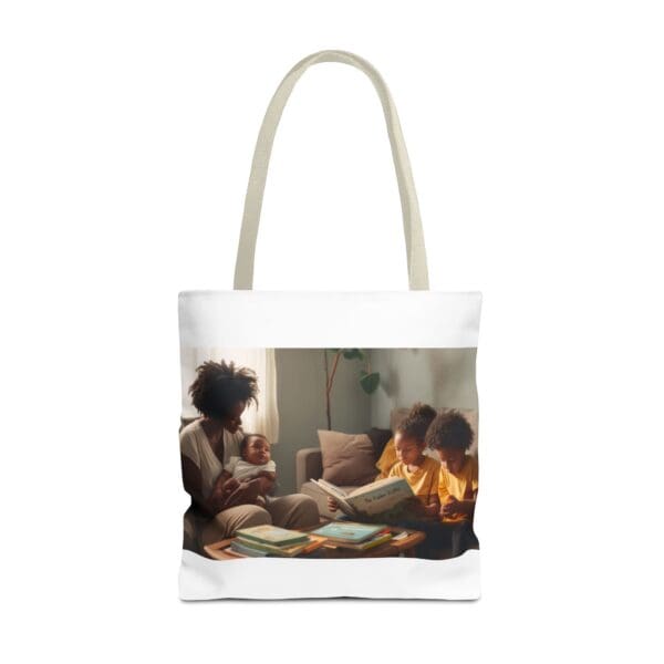 Tote Bag (AOP) “She Holds the Future. They Read the Past.” - Image 45