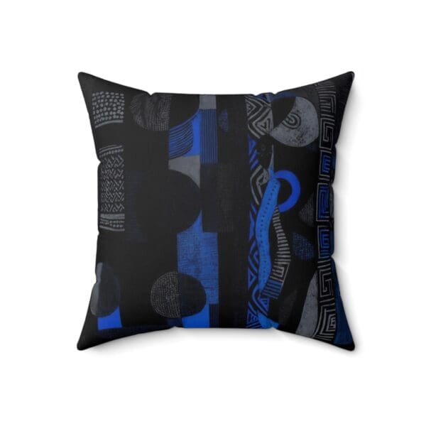 Modern Abstract Blue Pattern Pillow - Stylish Home Decor "Art Meets Comfort in Every Thread." - Image 8
