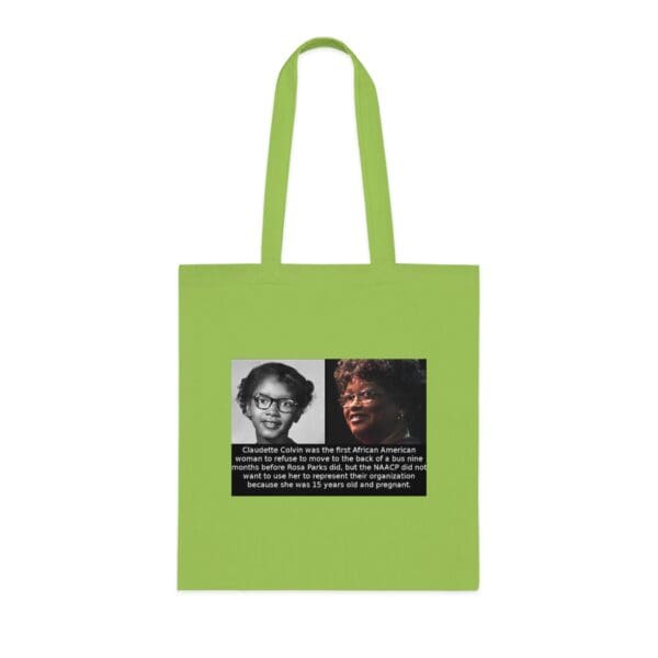 Cotton Canvas Tote Bag "Defy with Dignity – Carry Claudette Colvin’s Courage - Image 10
