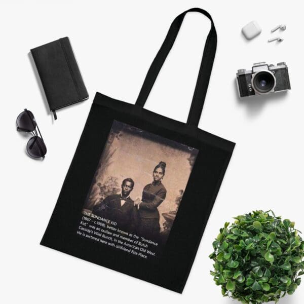 Cotton Canvas Tote Bag "Sundance Kid & Etta Place: Ride with Outlaw Legends!" - Image 21