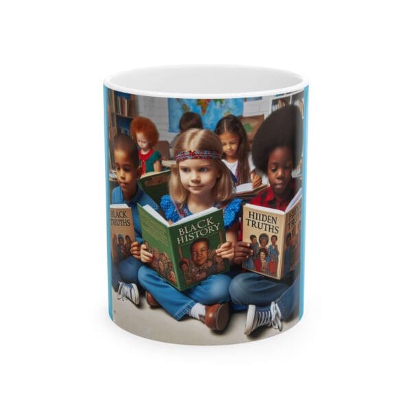 Ceramic Mug, (11oz, 15oz) Sip Strength. Read Legacy."