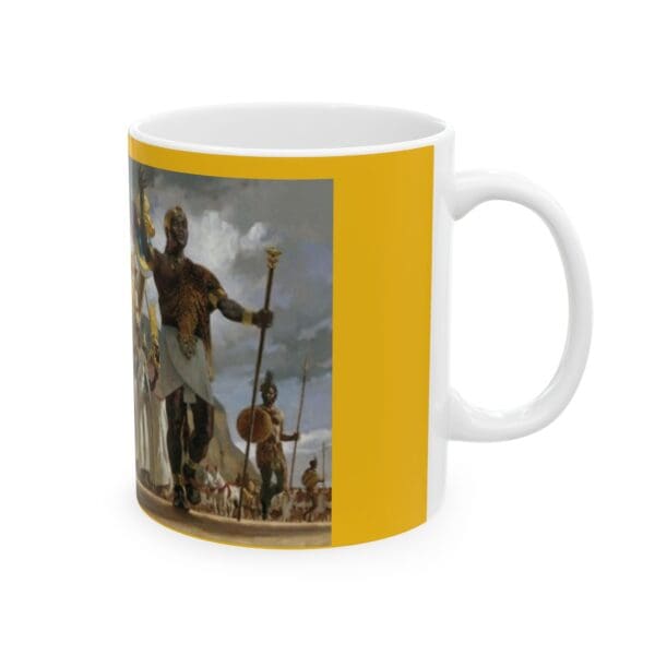 Black Mug, 15oz "The Kushite Kings: Black Pharaohs Who Ruled with Power." - Image 4