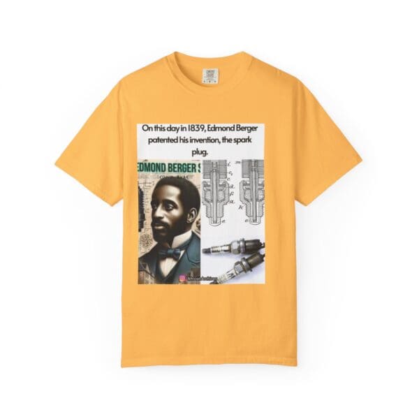 Unisex Garment-Dyed T-shirt "Edmond Berger: The Spark That Ignited Innovation" - Image 7