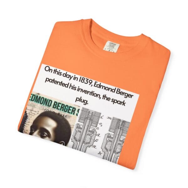 Unisex Garment-Dyed T-shirt "Edmond Berger: The Spark That Ignited Innovation" - Image 6