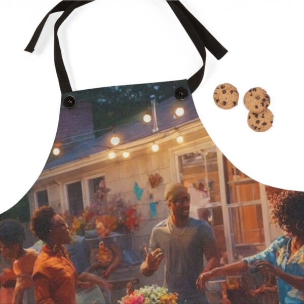 Outdoor Party Apron – Vibrant BBQ and Gathering Design "Where Every Table Holds a Story." - Image 2