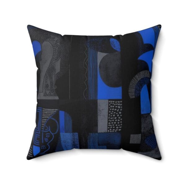 Modern Abstract Blue Pattern Pillow - Stylish Home Decor "Art Meets Comfort in Every Thread." - Image 10