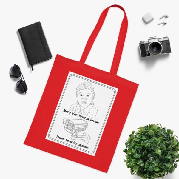 Cotton Canvas Tote Bag "Invent the Future – Wear the Legacy of Marie Van Brittan Brown" - Image 27