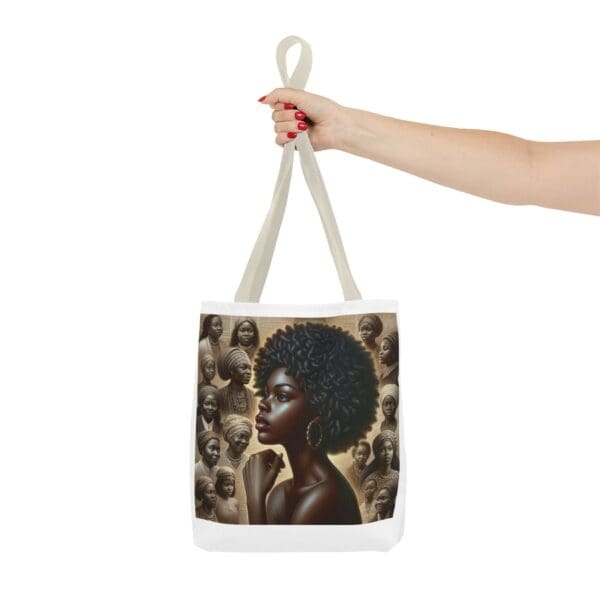 Tote Bag (AOP) "A gaze unbroken. A legacy unshaken." - Image 40