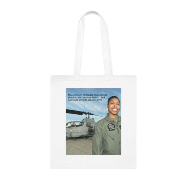 Cotton Canvas Tote Bag "Dream. Dare. Discover — Carry the Legacy of Mae Jemison"