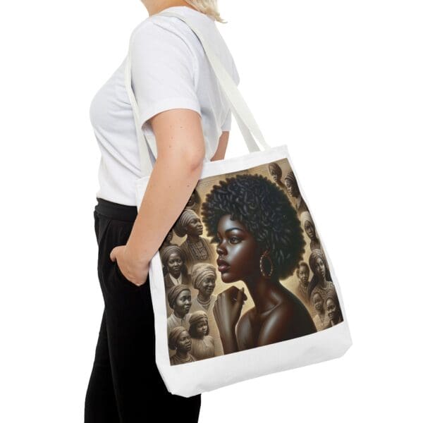 Tote Bag (AOP) "A gaze unbroken. A legacy unshaken." - Image 36