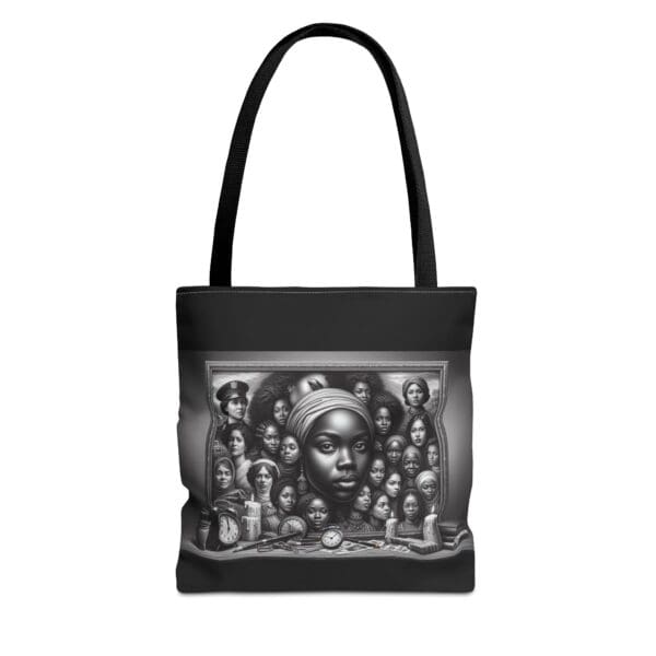 Tote Bag (AOP) “One Woman’s Strength. Generations Stand Behind Her.”