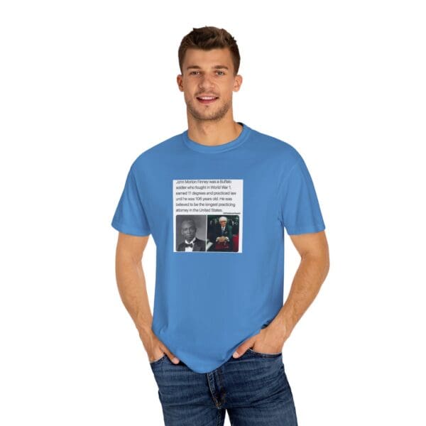 Unisex Garment-Dyed T-shirt "John Morton-Finney: Eleven Degrees, One Unbreakable Spirit." - Image 40