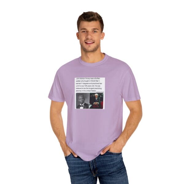 Unisex Garment-Dyed T-shirt "John Morton-Finney: Eleven Degrees, One Unbreakable Spirit." - Image 52