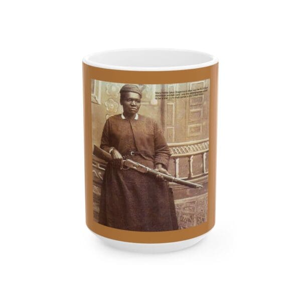11oz Black Mug "Stagecoach Mary: No Mail Left Behind. No Challenge Too Great." - Image 5
