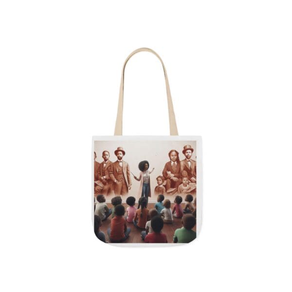 Natural Tote Bag "Pointed toward history, carried into the future."
