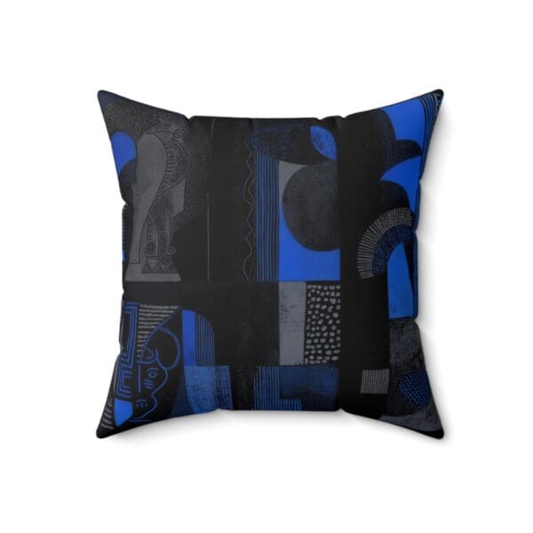 Modern Abstract Blue Pattern Pillow - Stylish Home Decor "Art Meets Comfort in Every Thread." - Image 7