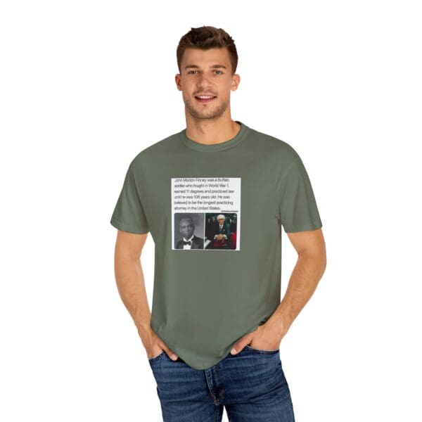 Unisex Garment-Dyed T-shirt "John Morton-Finney: Eleven Degrees, One Unbreakable Spirit." - Image 24