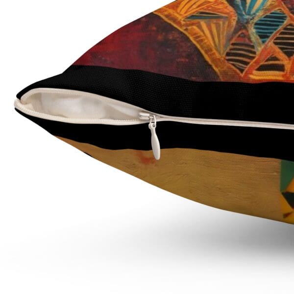 Egyptian-Inspired Decorative Pillow | Artistic Square Cushion with Ankh & Hieroglyphs Ancient symbols. Modern elegance. - Image 9