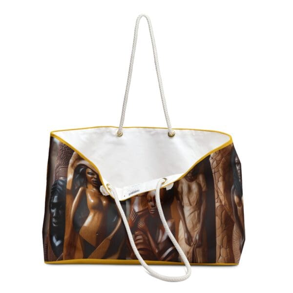 Artistic Weekender Bag - Handcrafted African-Inspired Design | Perfect for Travel & Gifts"Carry Stories. Travel in Style." - Image 3