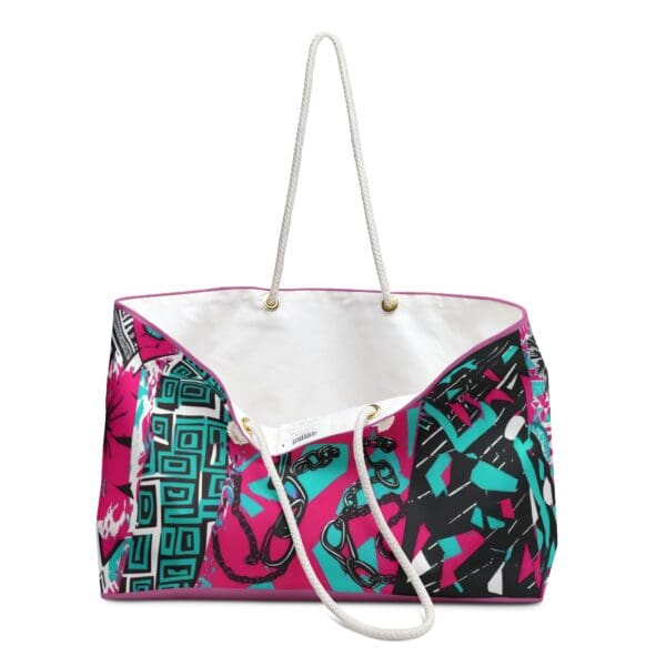 Vibrant Floral & Abstract Weekender Bag - Perfect for Travel & Fitness "Vibrant. Versatile. Unforgettable." - Image 3