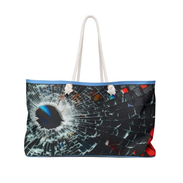 Artistic Weekender Bag with Vibrant Shattered Glass Design "Artistry in Motion—Your Travel Essential."