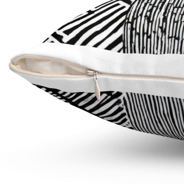 Modern Abstract Throw Pillow - Black & White Décor 🛋️ “Sleek Contrast. Timeless Comfort.” ✨ - Image 6