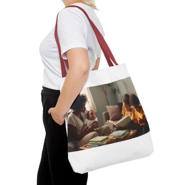Tote Bag (AOP) “She Holds the Future. They Read the Past.” - Image 24