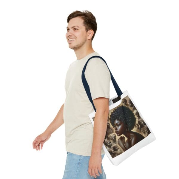 Tote Bag (AOP) "A gaze unbroken. A legacy unshaken." - Image 55