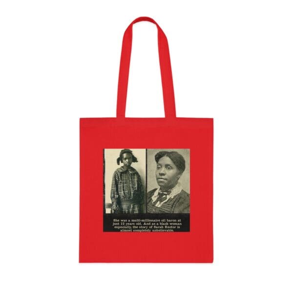 Inspiring Cotton Tote Bag -  "Rich Legacy in Every Stitch – Carry Sarah Rector’s Success" - Image 25