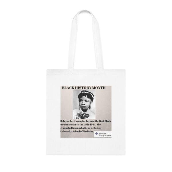 Cotton Canvas Tote Bag "Heal History – Carry Rebecca Lee Crumpler’s Legacy"
