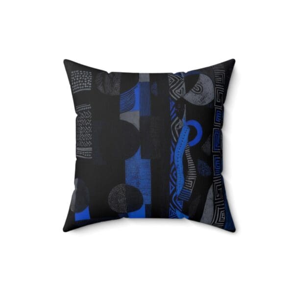 Modern Abstract Blue Pattern Pillow - Stylish Home Decor "Art Meets Comfort in Every Thread." - Image 5