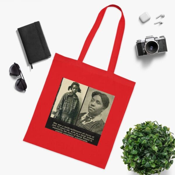 Inspiring Cotton Tote Bag -  "Rich Legacy in Every Stitch – Carry Sarah Rector’s Success" - Image 27