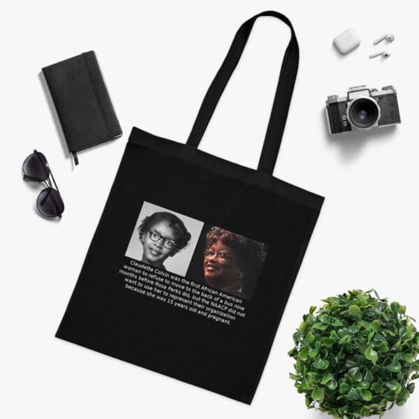 Cotton Canvas Tote Bag "Defy with Dignity – Carry Claudette Colvin’s Courage - Image 21