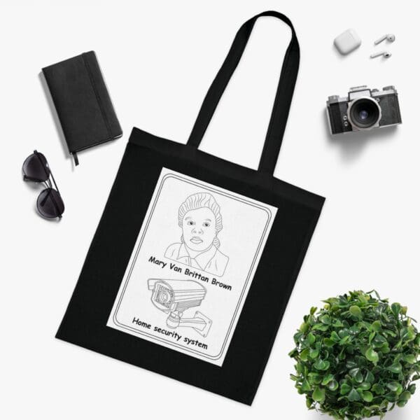 Cotton Canvas Tote Bag "Invent the Future – Wear the Legacy of Marie Van Brittan Brown" - Image 21