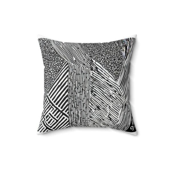 Modern Abstract Throw Pillow - Black & White Décor 🛋️ “Sleek Contrast. Timeless Comfort.” ✨ - Image 4