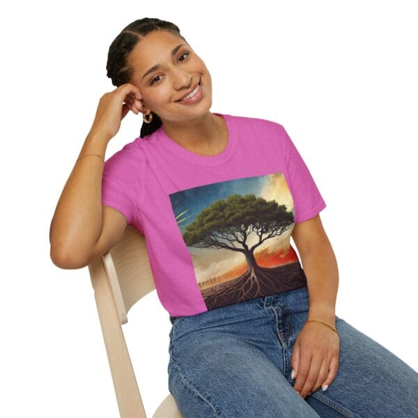 Unisex Softstyle T-Shirt with Inspirational Tree Design - Nature Lover Gift - Image 83