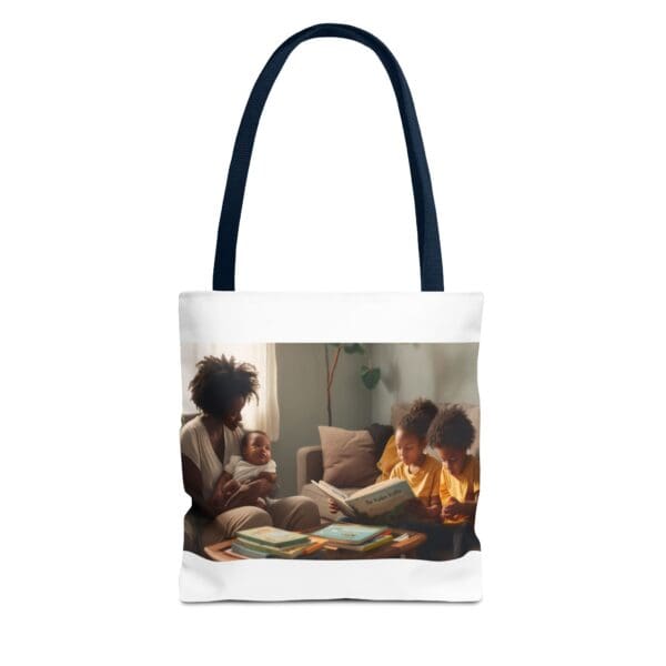 Tote Bag (AOP) “She Holds the Future. They Read the Past.” - Image 49