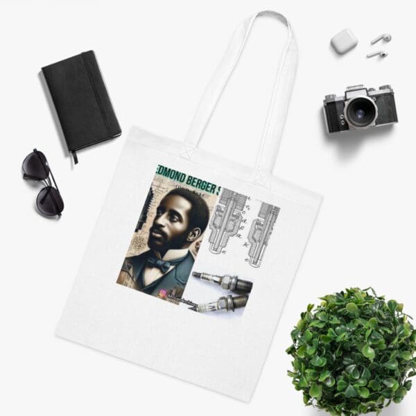 Tote Bag (AOP) "Spark Innovation – Carry Edmond Berger’s Colorful Legacy" - Image 3
