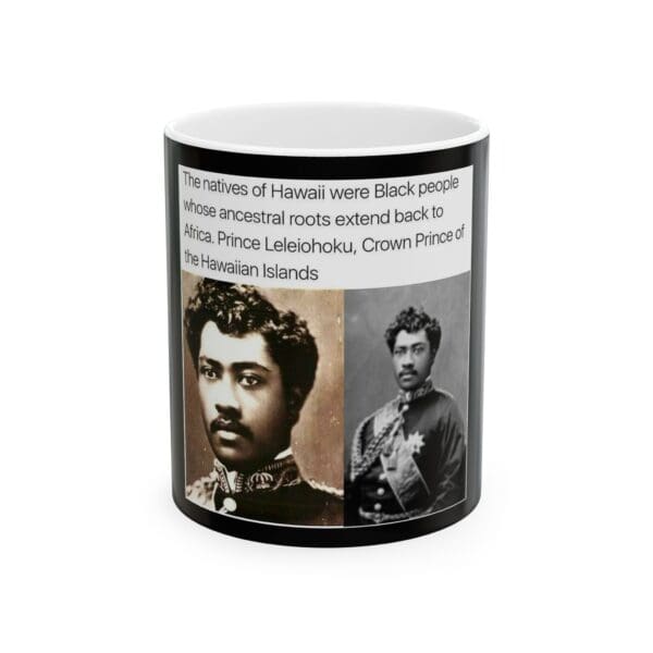 Black Mug, 15oz "Leleiohoku: A Royal Vision, A Timeless Sound."