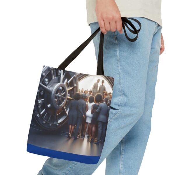 Tote Bag (AOP) "The vault opens. The stories remain." - Image 3