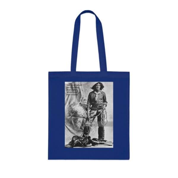 Cotton Canvas Tote Bag "Ride with Legacy – Carry Nat Love’s Spirit" - Image 13
