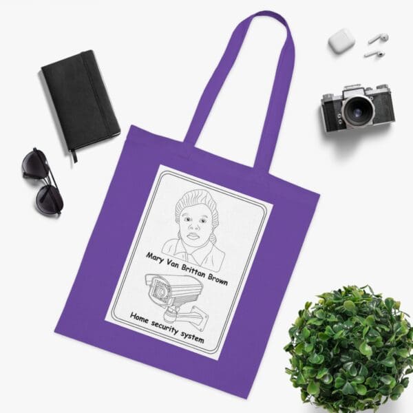 Cotton Canvas Tote Bag "Invent the Future – Wear the Legacy of Marie Van Brittan Brown" - Image 24