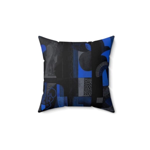 Modern Abstract Blue Pattern Pillow - Stylish Home Decor "Art Meets Comfort in Every Thread."