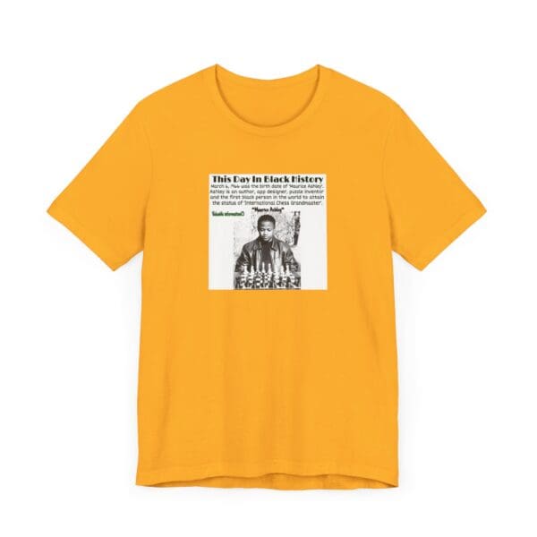 Unisex Jersey Short Sleeve Tee "Honoring Maurice Ashley—Where Genius Meets the Board." - Image 27